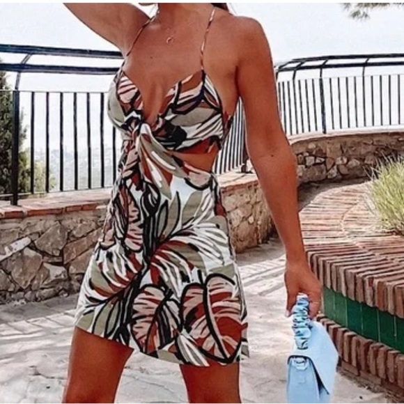 Zara Tropical Safari Dress - Picture 4 of 5